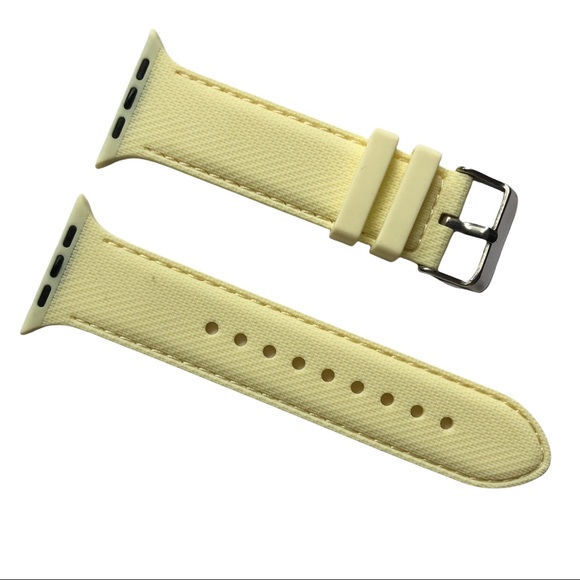 5/$20 NEW Mellow Yellow Silicone Band Apple Watch 44/45/49 mm M Buckle - Picture 1 of 9